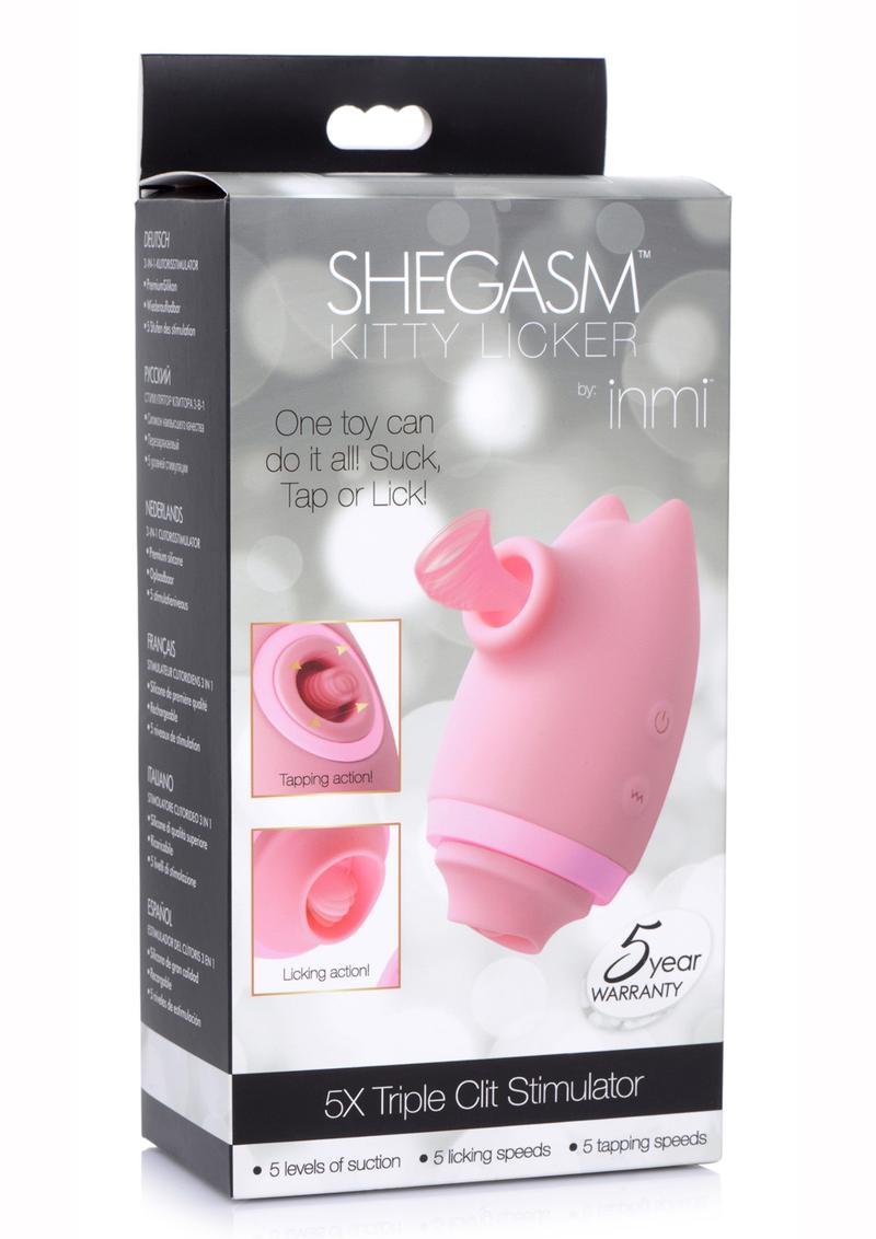 SheGasm Kitty Licker 5X Silicone Rechargeable Clit Stimulator