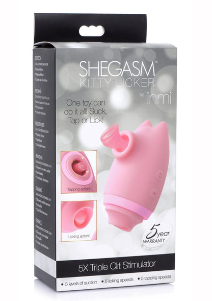 SheGasm Kitty Licker 5X Silicone Rechargeable Clit Stimulator