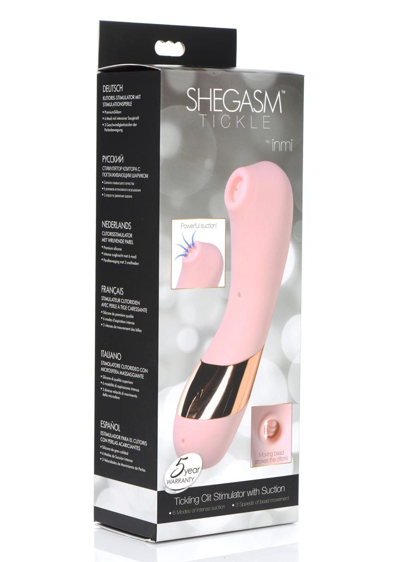 Shegasm Tickle Clit Stimulator with Suction 6 Modes Powerful Suction