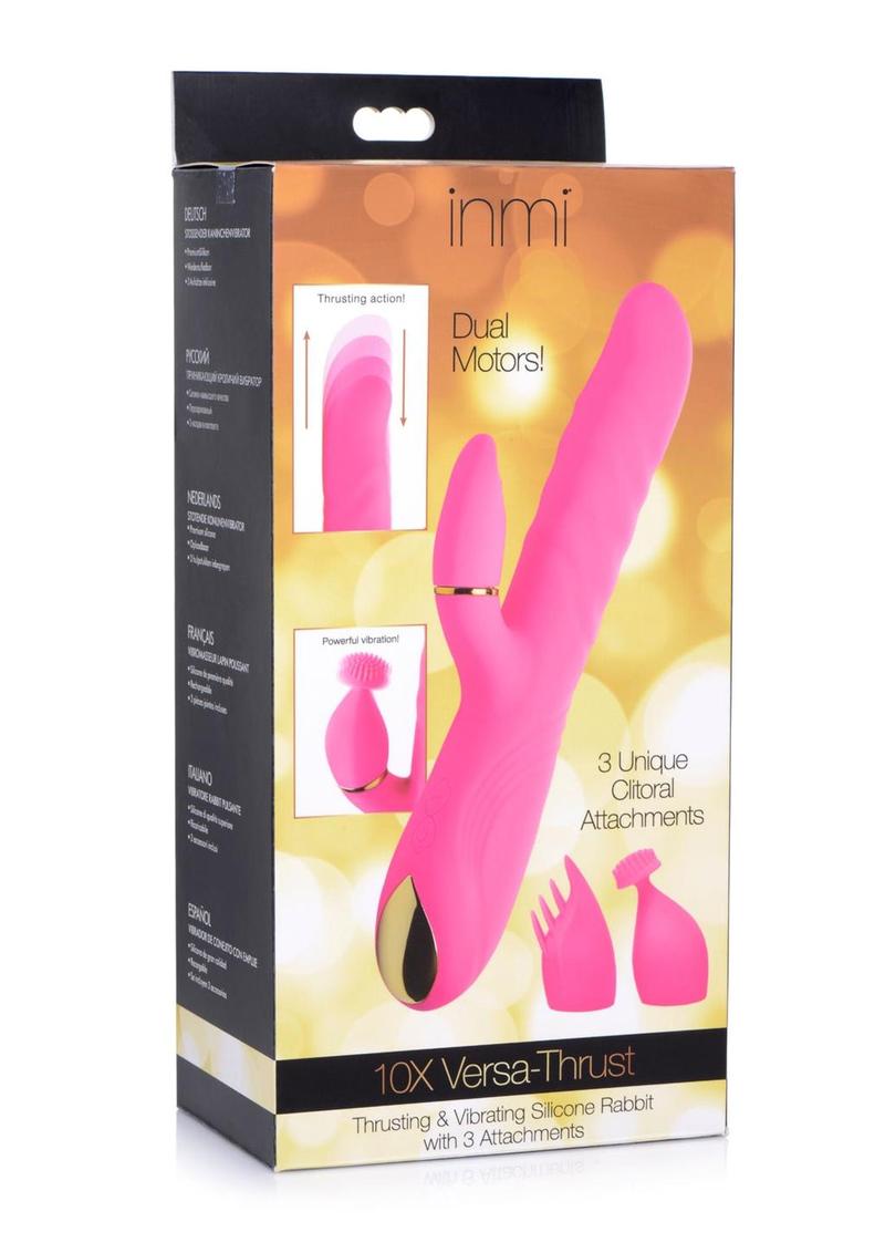 inmi 10X Versa-Thrust Rechargeable Silicone Rabbit Vibrator