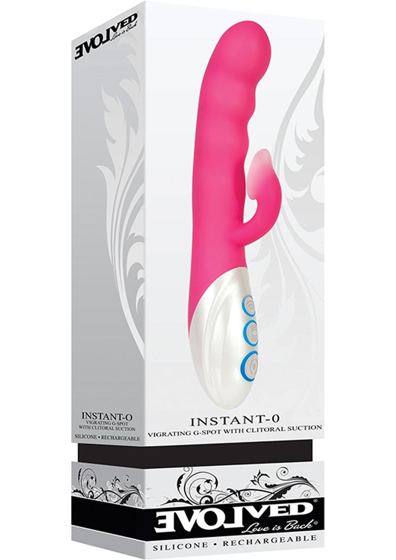 Evolved Instant-O Rechargeable Silicone G-Spot Clitoral Suction Vibrator