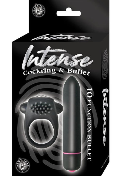 Intense Silicone Cockring And Bullet Set 10 Function