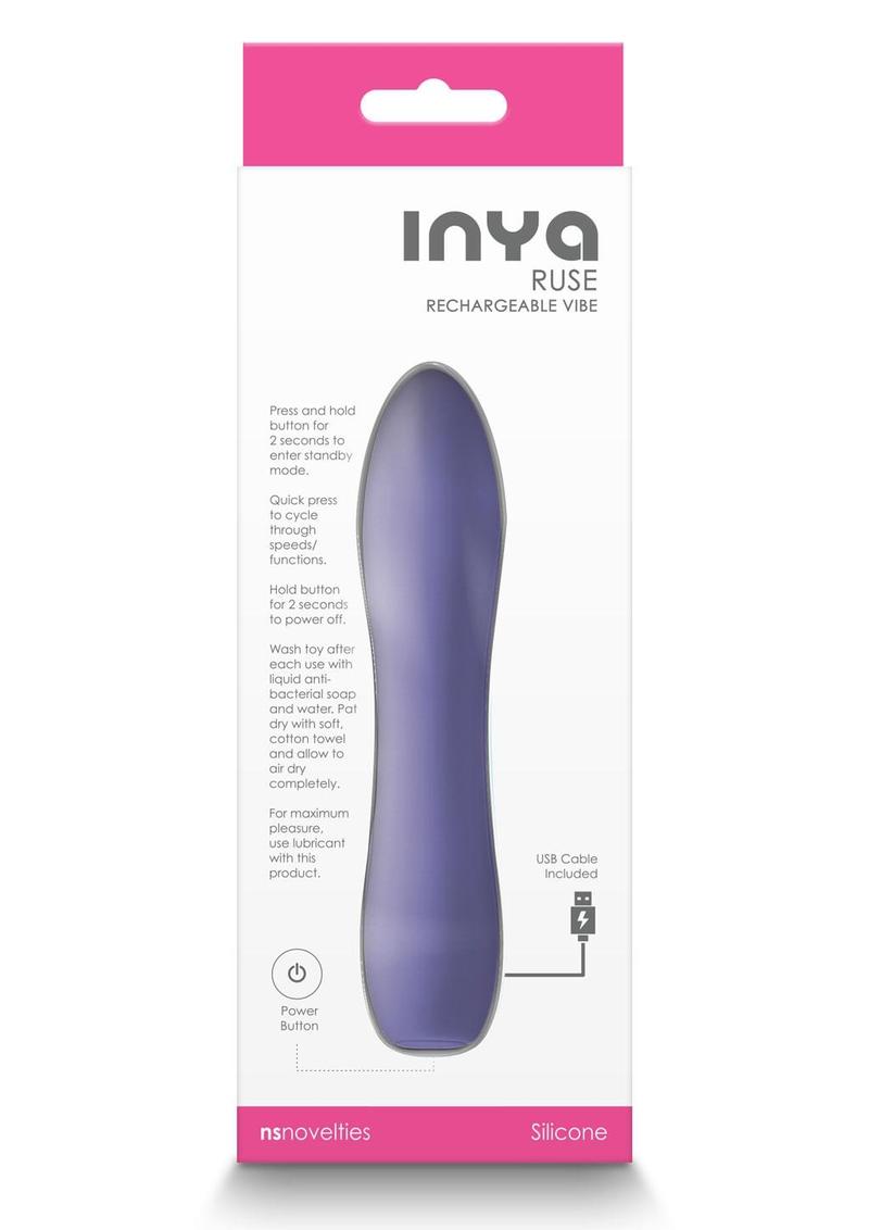 Inya Ruse Rechargeable Silicone Vibrator - Lavender