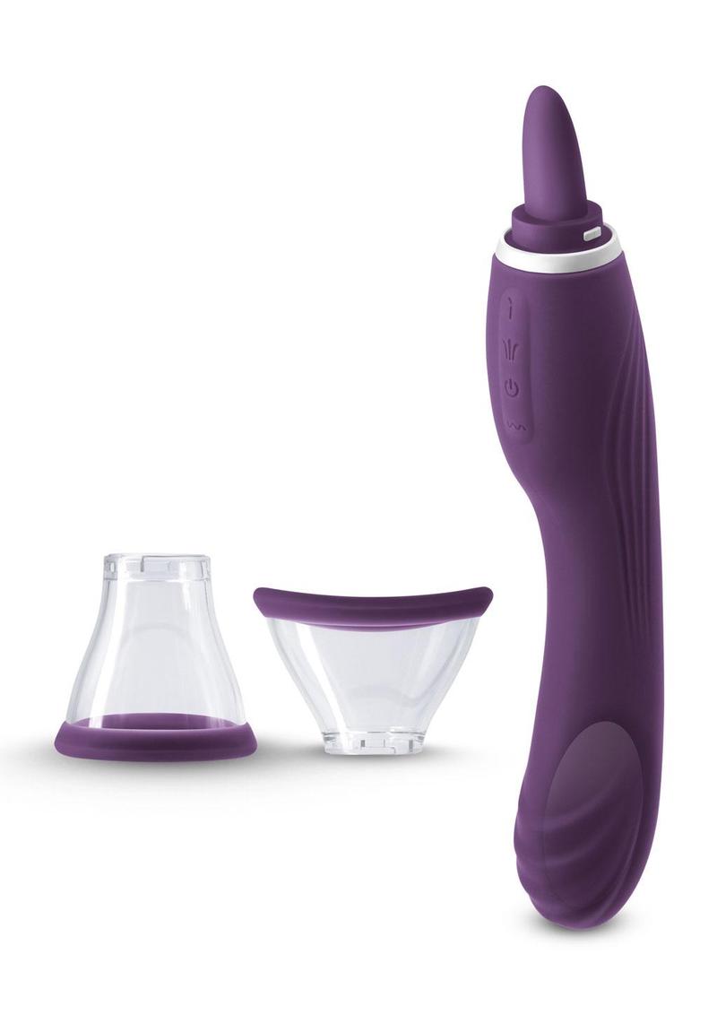 Inya Triple Delight Rechargeable Silicone Vibrator with Suction Cups