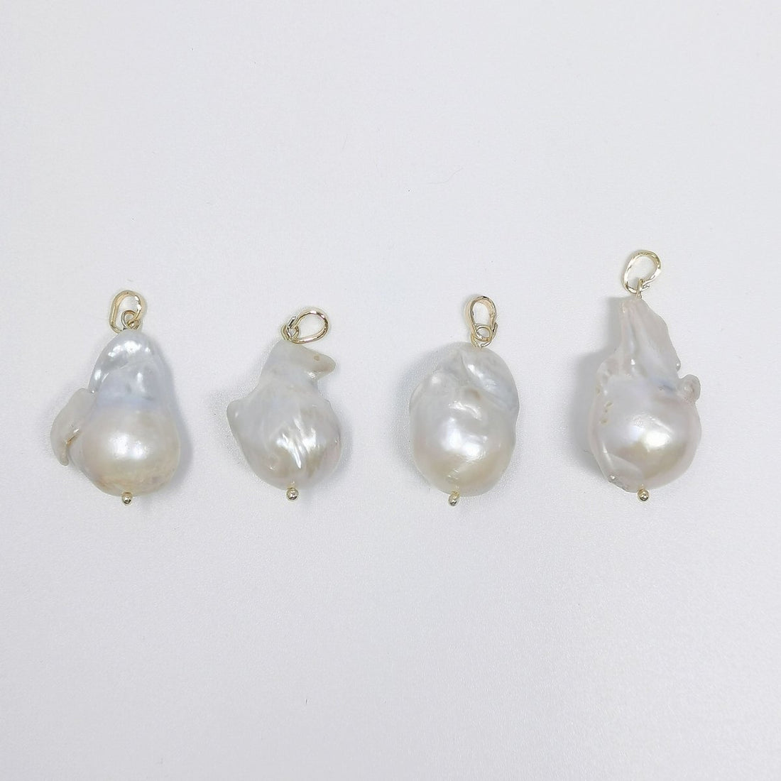 Irregular baroque pearl necklace, Freeform Keishi pearl charm for Necklace Component P-1566