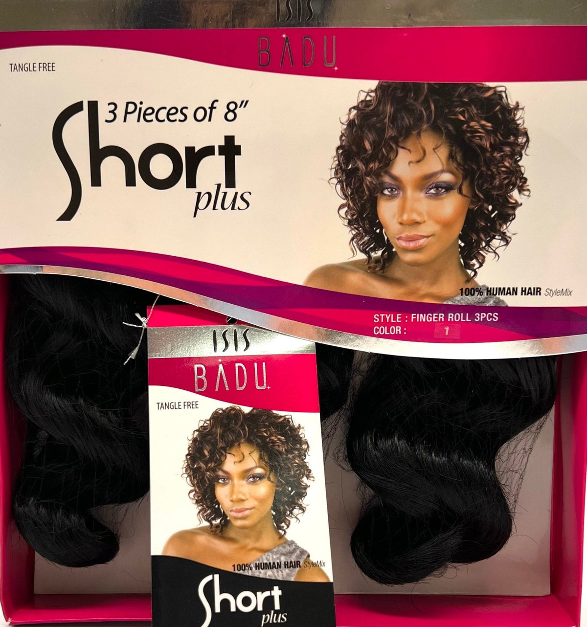 ISIS 100% Human Hair Short Plus Finger Rolls 3 pcs