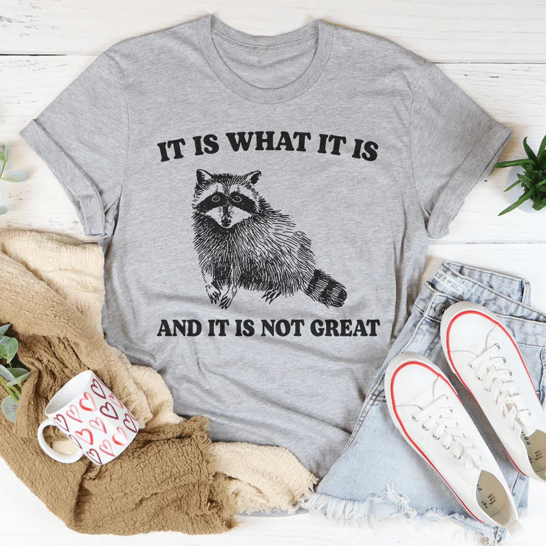 Relatable Cynical Reality Top – "It Is What It Is &amp; It Is Not Great" Tee