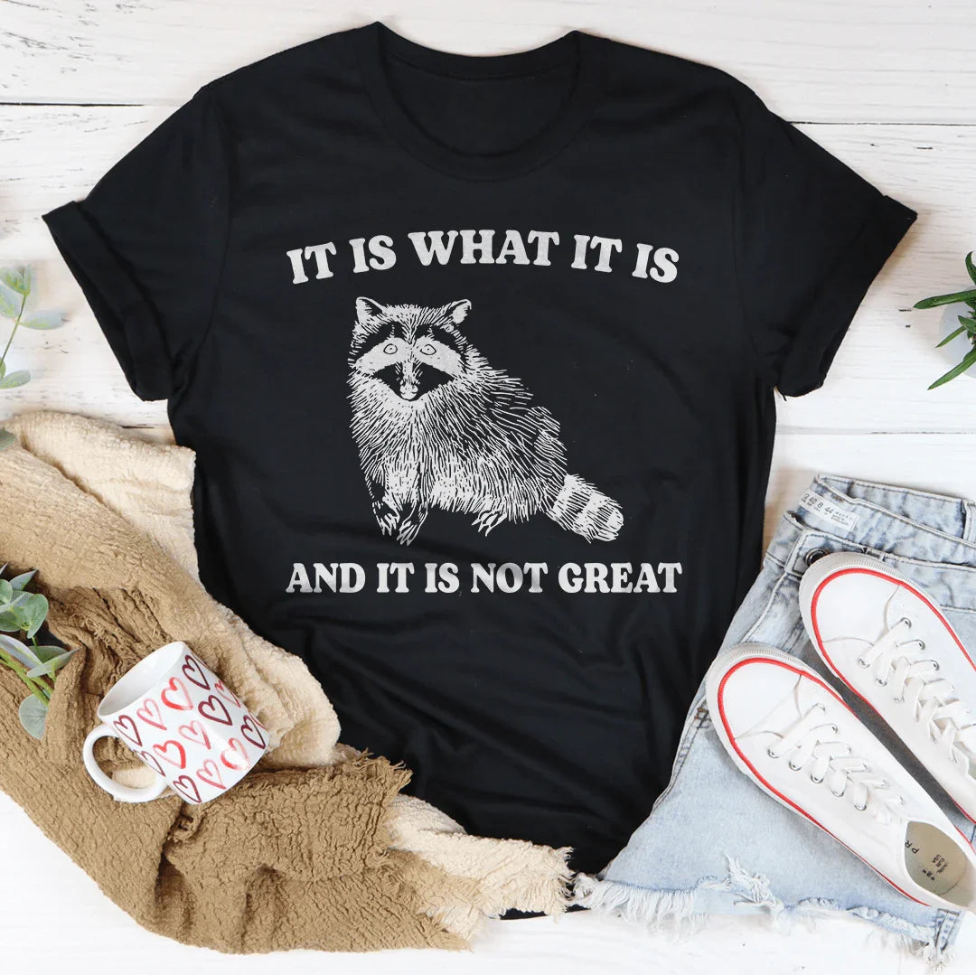 Relatable Cynical Reality Top – "It Is What It Is &amp; It Is Not Great" Tee