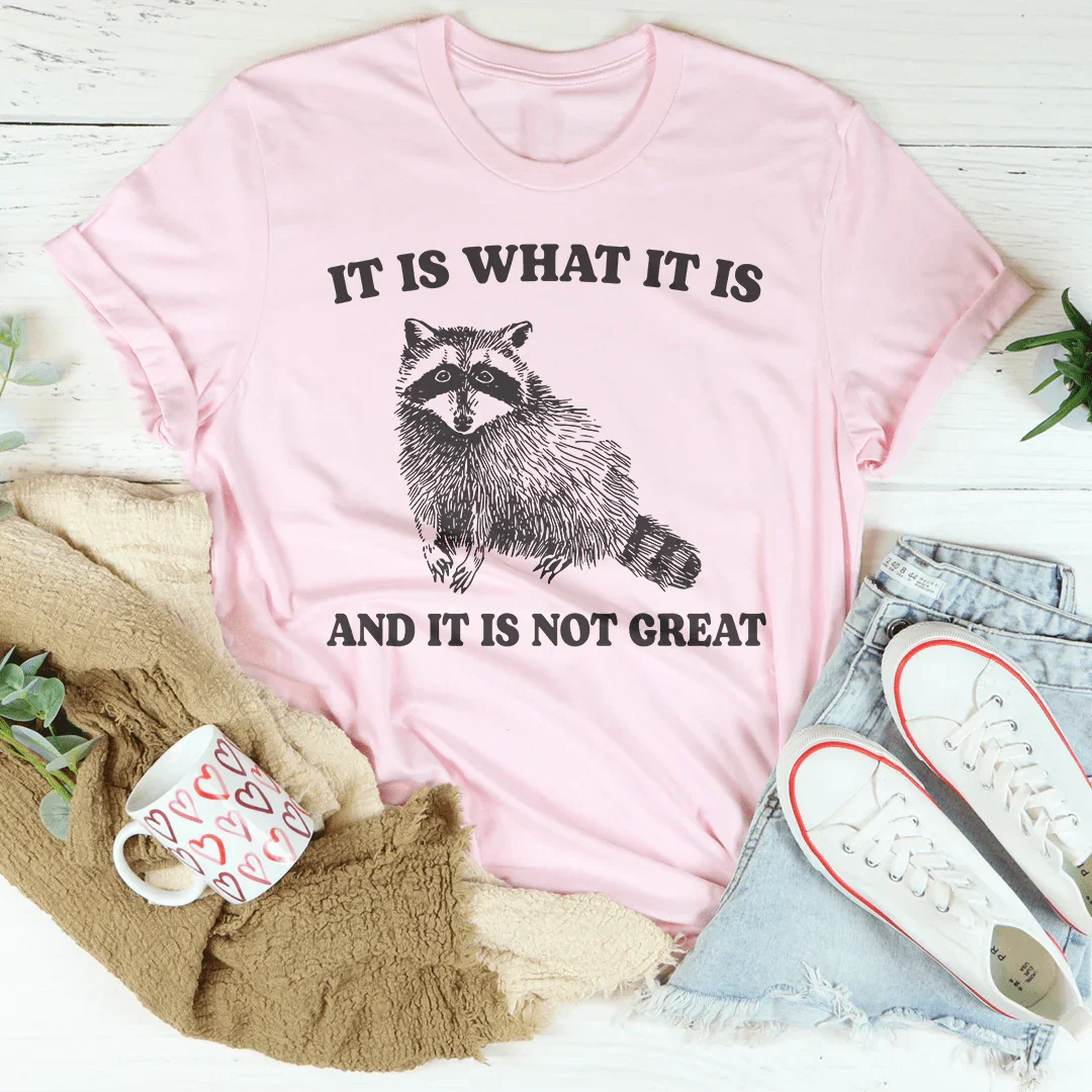Relatable Cynical Reality Top – "It Is What It Is &amp; It Is Not Great" Tee