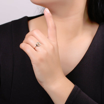 Jack O Lantern 18k Gold Ring, Adjustable Gold Curb Ring, Simple Pumpkin Ring, Haloween Ring R-256