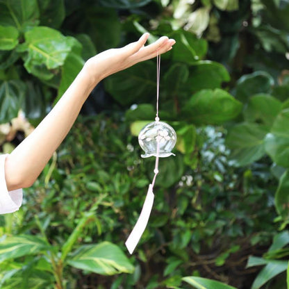 Japan Style Hand-paint Sakura Glass Wind Chimes Creative Gifts Painted Window &amp; Door Hanging Bells Decorations Hanging Wind Chime Pendant Label Chimes Wind Bells Gift For Mom Home