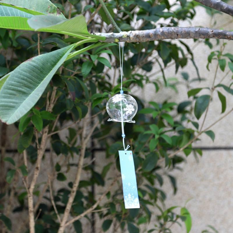 Japan Style Hand-paint Sakura Glass Wind Chimes Creative Gifts Painted Window &amp; Door Hanging Bells Decorations Hanging Wind Chime Pendant Label Chimes Wind Bells Gift For Mom Home