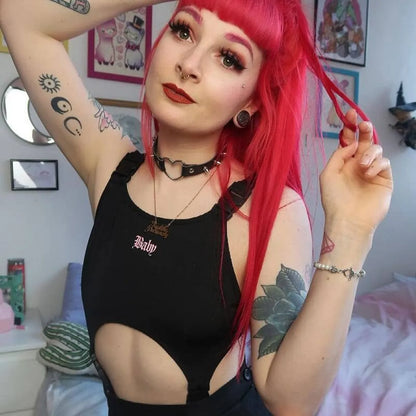 "Baby" Cut Out Bodysuit