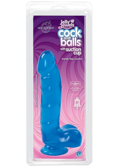 Jelly Jewels Cock and Balls Realistic Dildo by Doc Johnson