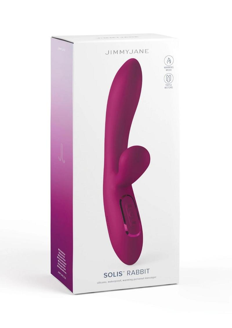 JimmyJane Solis Rabbit Vibrator Rechargeable Warming Silicone