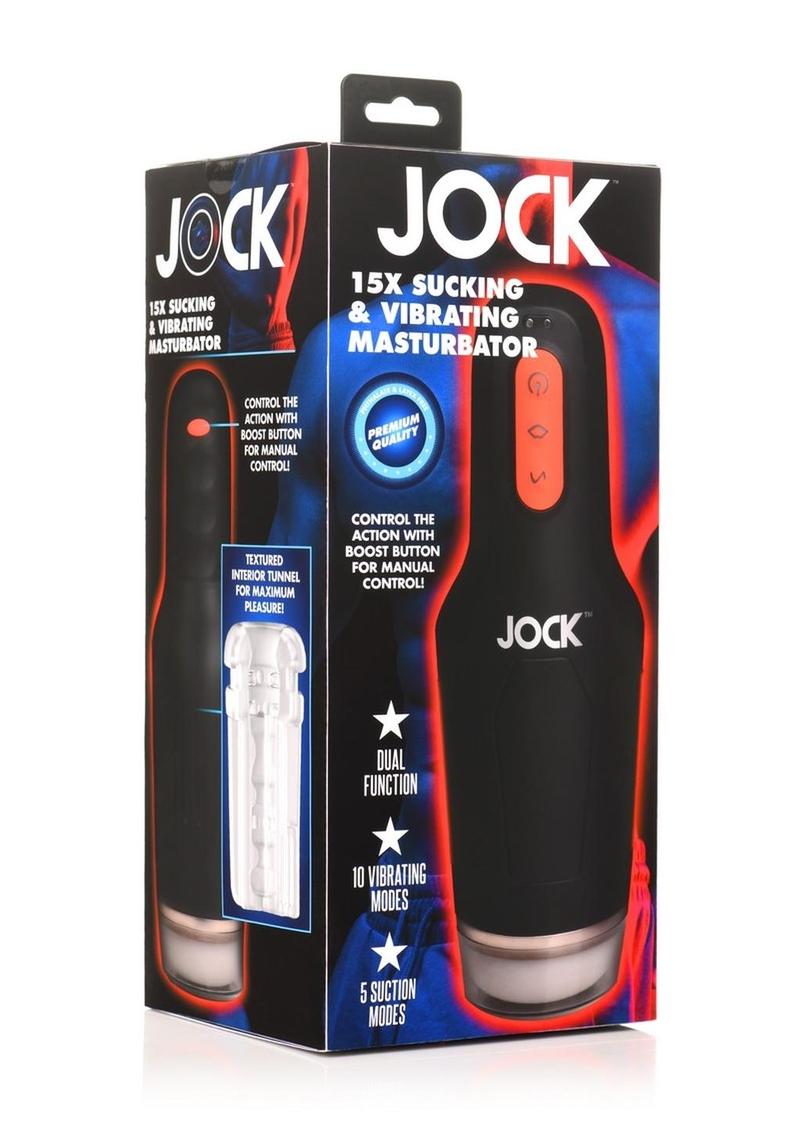 Jock Sucking And Vibrating Rechargeable Masturbator