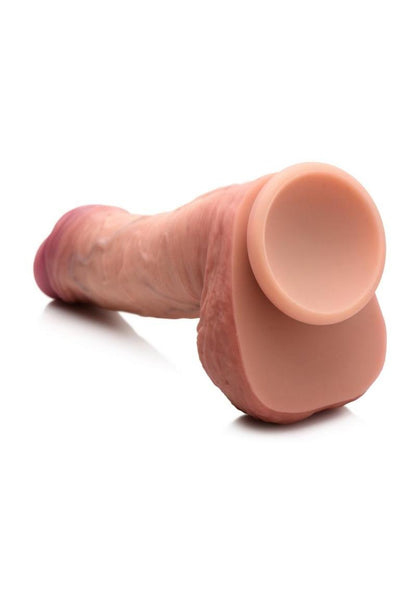Jock Dual Density 9.8 Inch Uncut Silicone Dildo with Balls