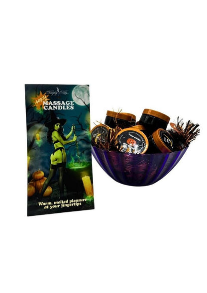 Naughty Notes Halloween Massage Candle Display