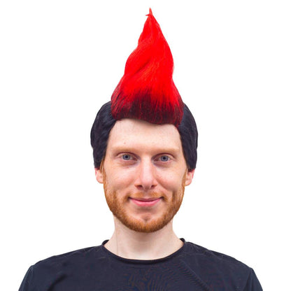 Karate Cobra Mohawk Halloween Costume Blue or Red Wig Cosplay