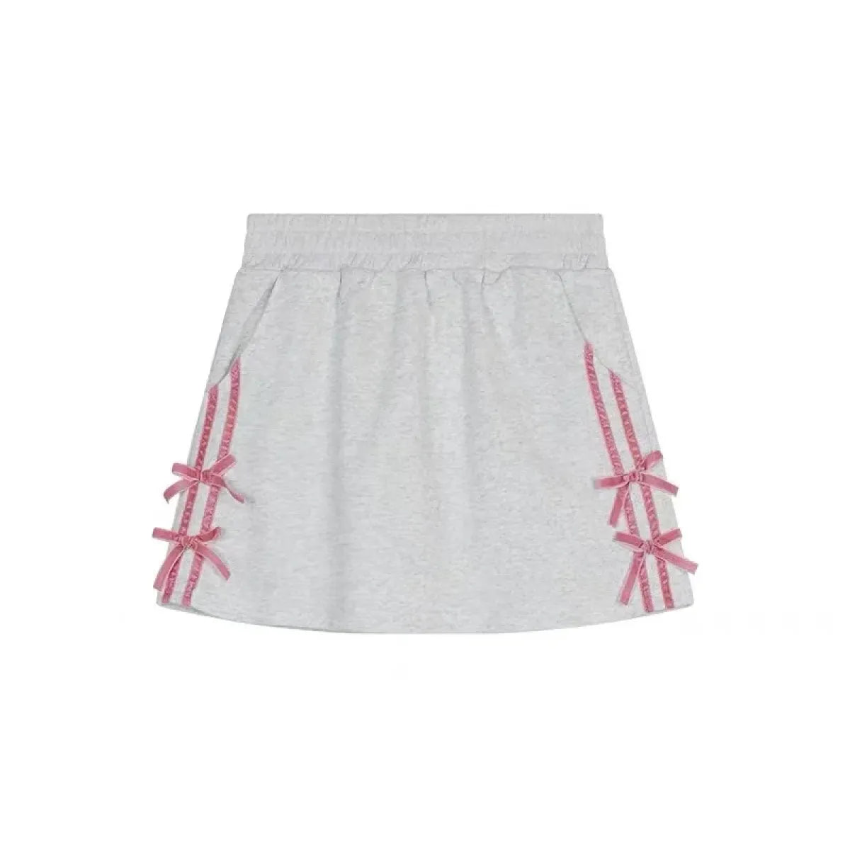 Kawaii Bow Tracksuit – Striped Sweatshirt &amp; Casual Pants