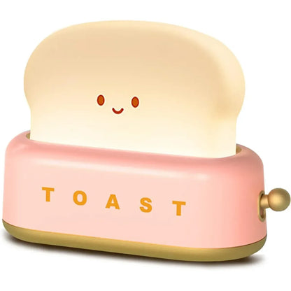 Toast LED Night Light – Kawaii Bread Lamp with Timer &amp; Adjustable Brightness