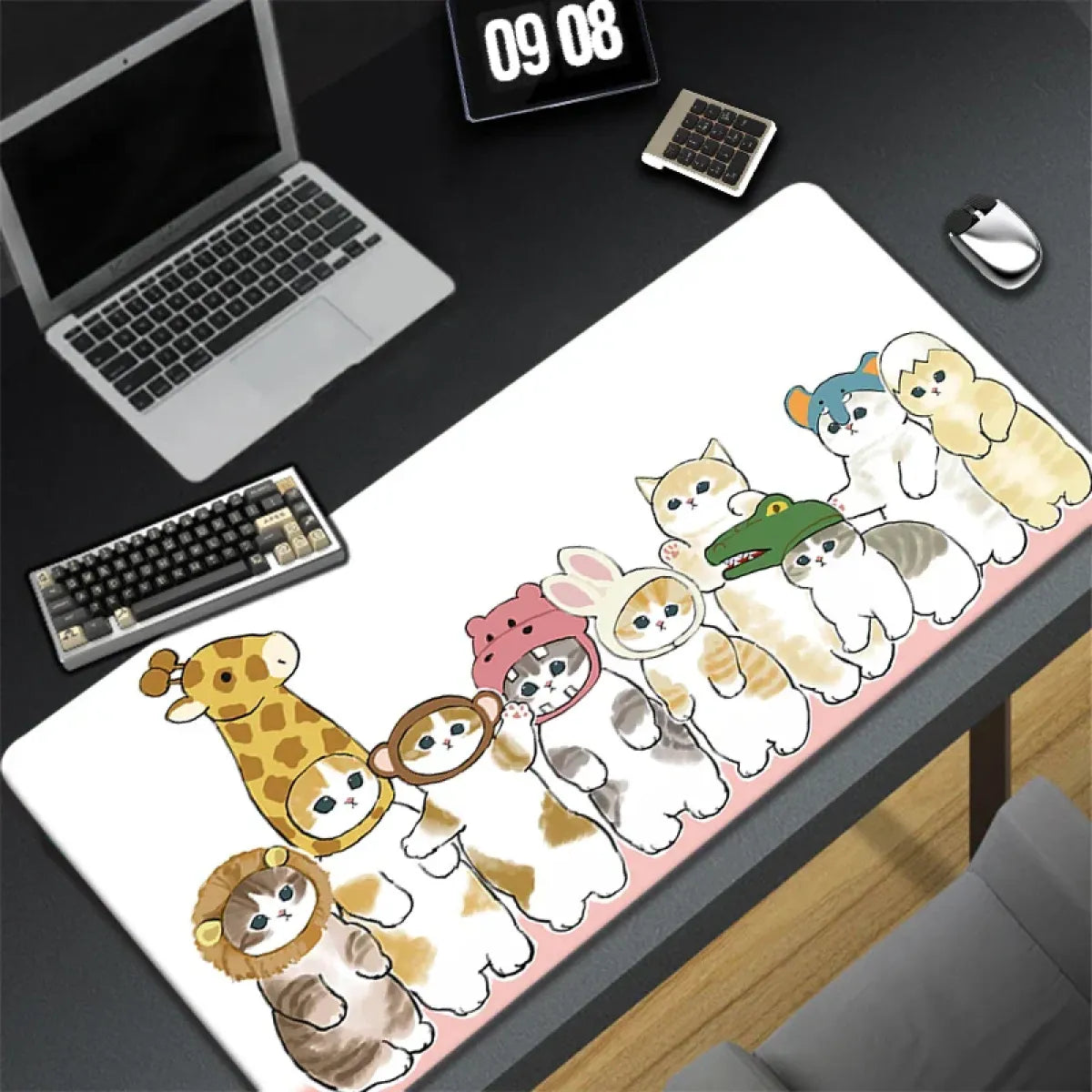 Kawaii Cat Constellation Desk Mat