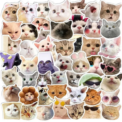 Kawaii Cat Mood Stickers - Aesthetic Decor for DIY &amp; More