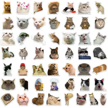 Kawaii Cat Mood Stickers - Aesthetic Decor for DIY &amp; More