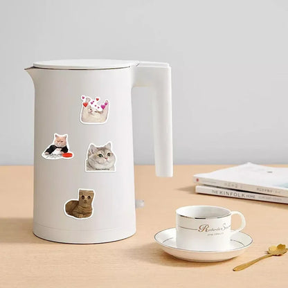 Kawaii Cat Mood Stickers - Aesthetic Decor for DIY &amp; More