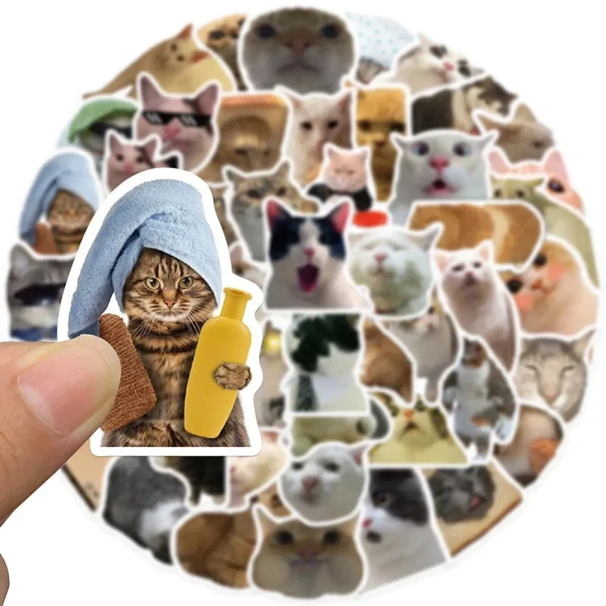 Kawaii Cat Mood Stickers - Aesthetic Decor for DIY &amp; More