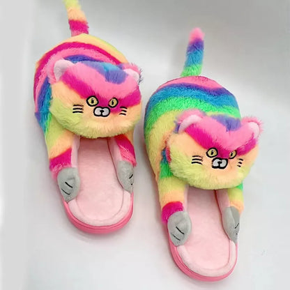 Kawaii Cat Winter Slippers for Women &amp; Men