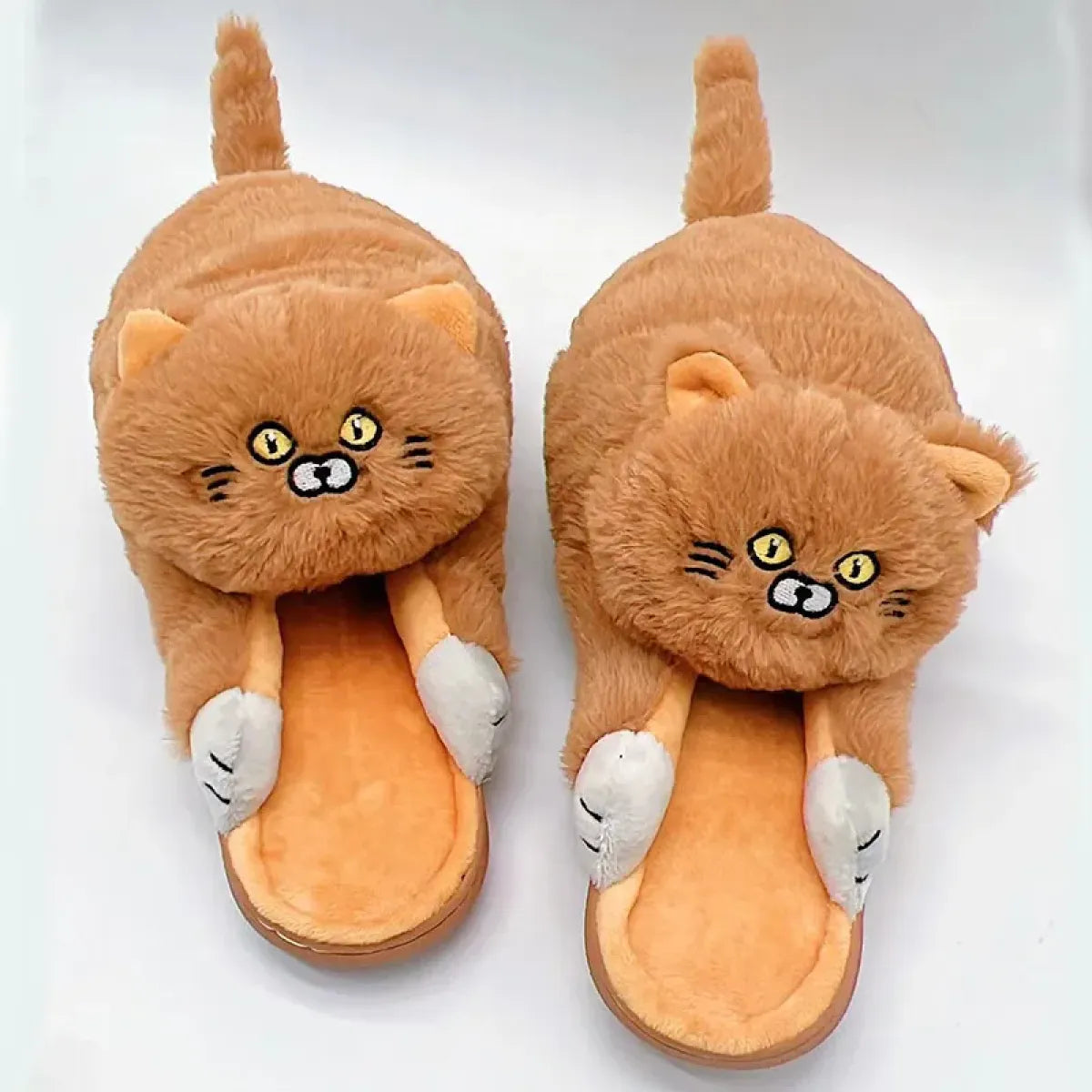 Kawaii Cat Winter Slippers for Women &amp; Men