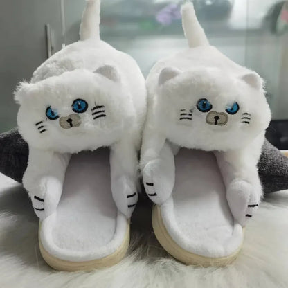 Kawaii Cat Winter Slippers for Women &amp; Men