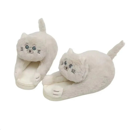 Kawaii Cat Winter Slippers for Women &amp; Men