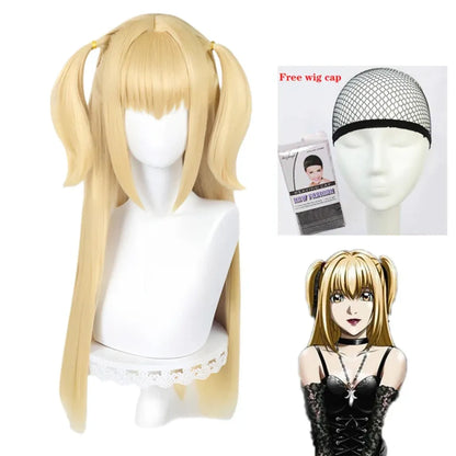 Misa Amane Cosplay Wig – Death Note Blonde Twin Tails with Wig Cap Set