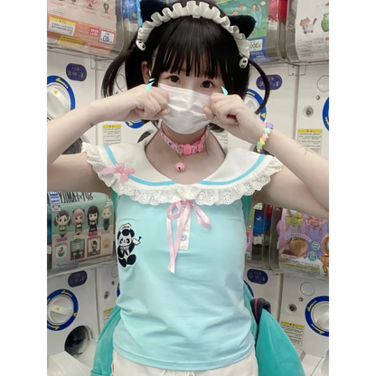 Kawaii Lace Patchwork T-Shirt