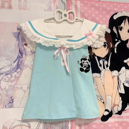 Kawaii Lace Patchwork T-Shirt