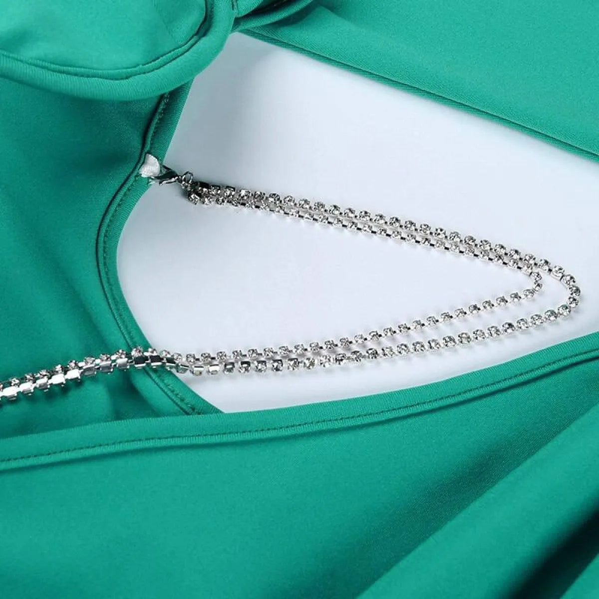 Hollow Out Full Sleeve Mini Dress