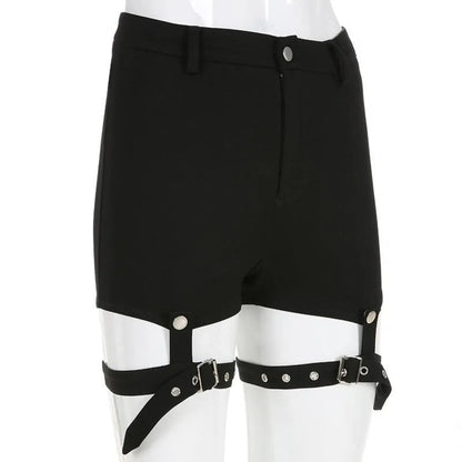 Hollow Out Punk Shorts
