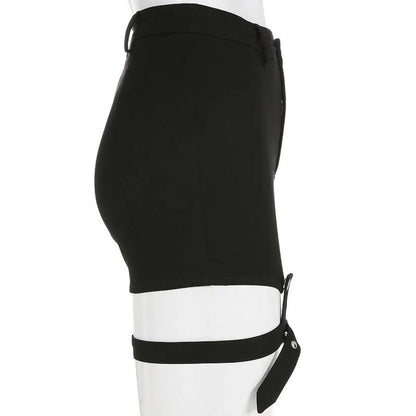 Hollow Out Punk Shorts