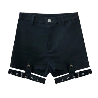 Hollow Out Punk Shorts