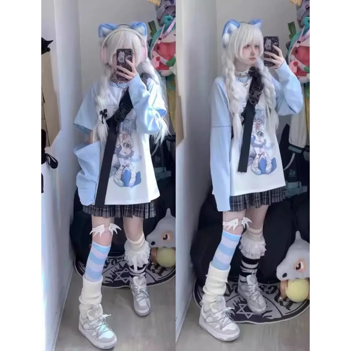 Kawaii Y2K Harajuku Top – Detachable Sleeve Anime Tee