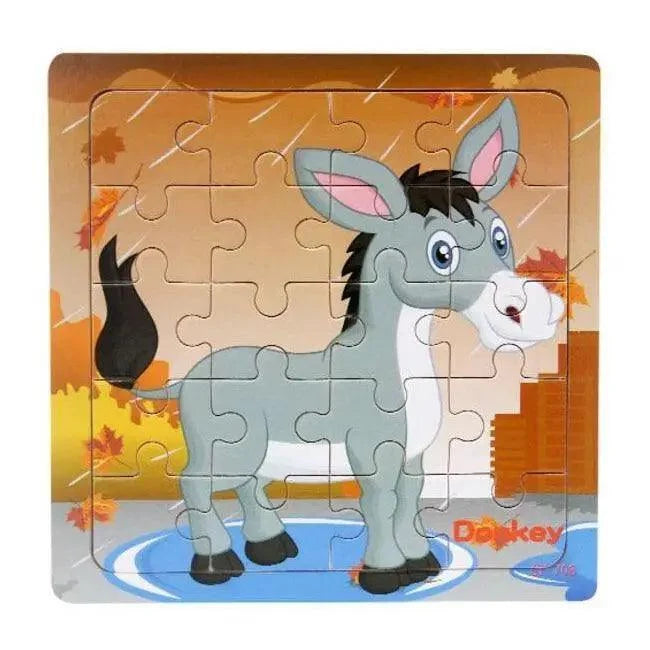 Kids Puzzle Toy Animals and Vehicle Wooden Puzzles Jigsaw Baby Educational Learning Toys for Children Gift