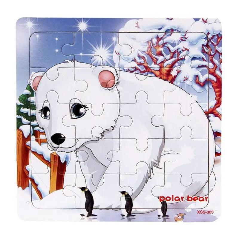 Kids Puzzle Toy Animals and Vehicle Wooden Puzzles Jigsaw Baby Educational Learning Toys for Children Gift