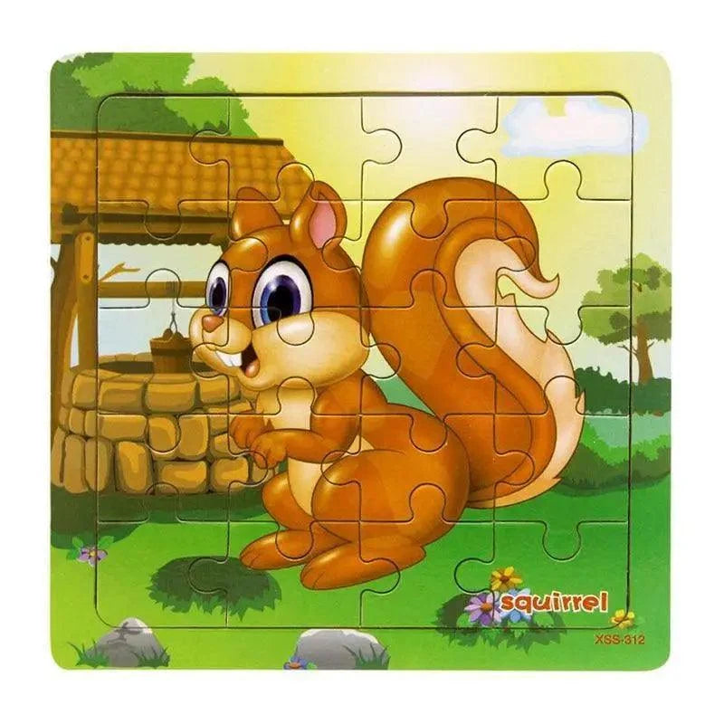 Kids Puzzle Toy Animals and Vehicle Wooden Puzzles Jigsaw Baby Educational Learning Toys for Children Gift