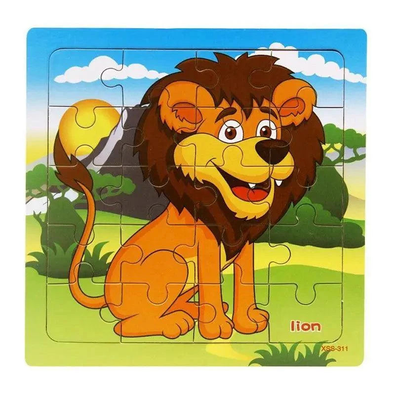 Kids Puzzle Toy Animals and Vehicle Wooden Puzzles Jigsaw Baby Educational Learning Toys for Children Gift