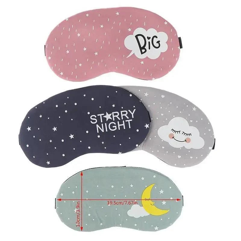 Kids Sleeping Aid Colorful Blindfold Comfortable Sleeping Mask Creative Funny Eye Patch Travel Sleep Mask Cute Cartoon Design Eye Cover
