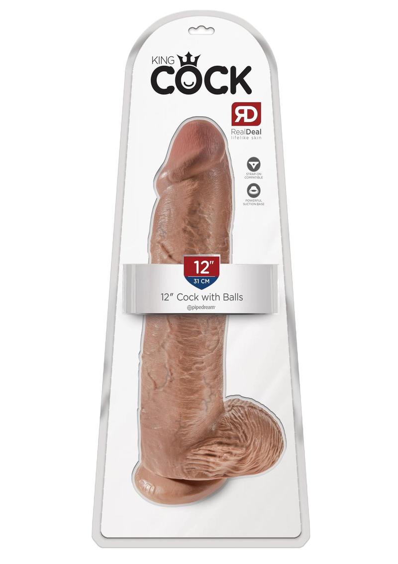 King Cock Realistic Dildo With Balls