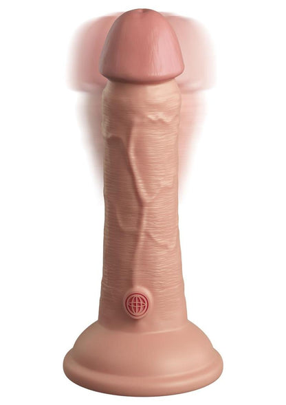 King Cock Elite 6 Inch Vibrating Dual Density Silicone Dildo