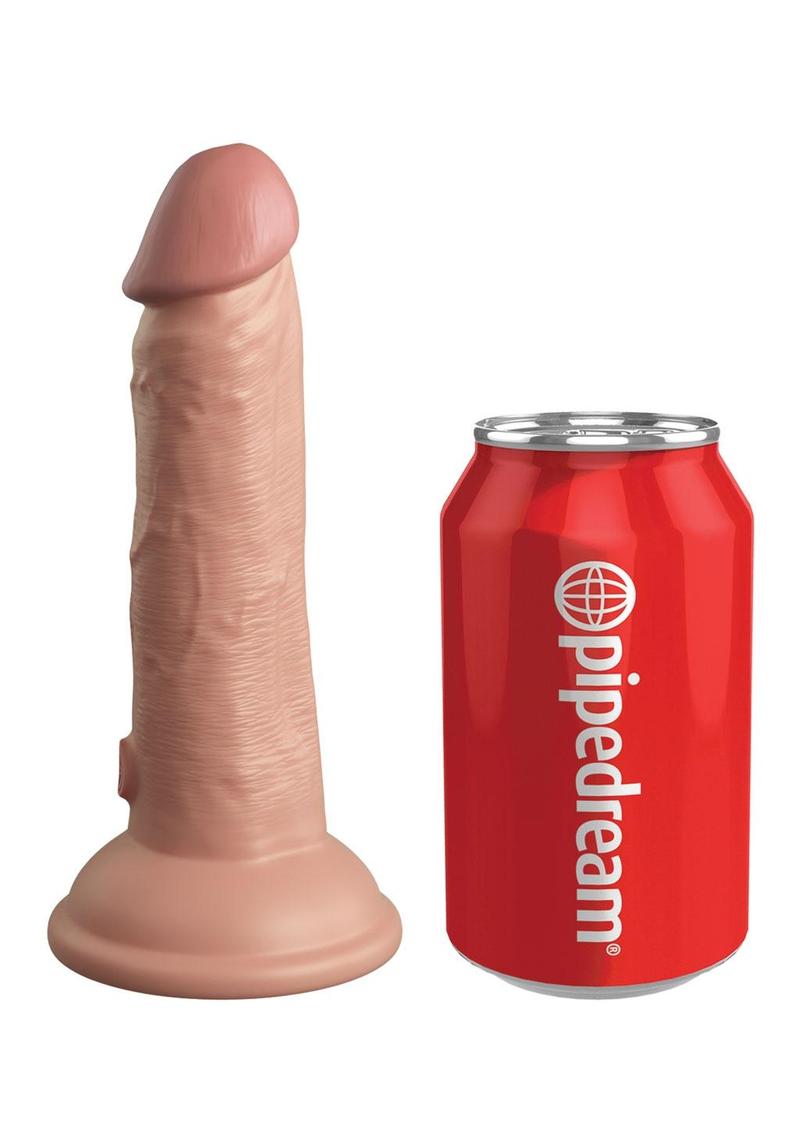King Cock Elite 6 Inch Vibrating Dual Density Silicone Dildo